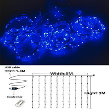 Load image into Gallery viewer, Christmas Decorations for Home 3m Curtain String Light Flash Fairy Garland Home Decor Navidad 2021 Xmas Decoration New Year 2022