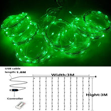 Load image into Gallery viewer, Christmas Decorations for Home 3m Curtain String Light Flash Fairy Garland Home Decor Navidad 2021 Xmas Decoration New Year 2022