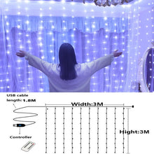 Load image into Gallery viewer, Christmas Decorations for Home 3m Curtain String Light Flash Fairy Garland Home Decor Navidad 2021 Xmas Decoration New Year 2022