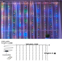 Load image into Gallery viewer, Christmas Decorations for Home 3m Curtain String Light Flash Fairy Garland Home Decor Navidad 2021 Xmas Decoration New Year 2022