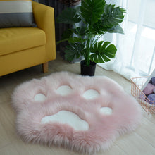 Load image into Gallery viewer, Cute Cat Paw Pattern Soft Plush Carpet Home Sofa Coffee Table Floor Mat Bedroom Bedside Decorative Carpet