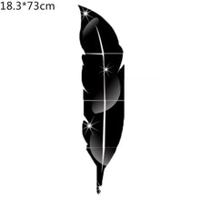 Load image into Gallery viewer, DIY Feather Plume 3D Mirror Wall Sticker for Living Room Art Home Decor Vinyl Decal Acrylic Sticker Mural Wall Decor Wallpaper