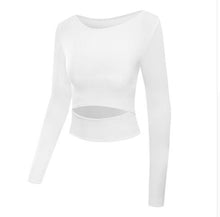 Load image into Gallery viewer, Yoga Shirts Women Ombre Cropped Seamless Long Sleeve Top Crop Top Women Workout Shirts for Women Sports Tops Gym Women