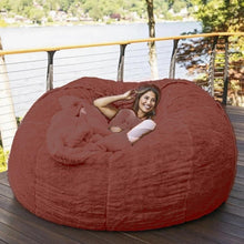 Load image into Gallery viewer, 183cm Fur Giant Removable Washable Bean Bag Bed Cover Comfortable Living Room Furniture Lazy Sofa Coat