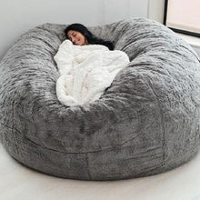 Load image into Gallery viewer, 183cm Fur Giant Removable Washable Bean Bag Bed Cover Comfortable Living Room Furniture Lazy Sofa Coat