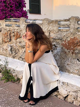 Load image into Gallery viewer, Elegant Suspender Maxi Dress Women's Sexy Summer Sling Beach Dresses Female Backless V-neck Contrast Color Vacation Long Dresses