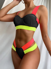Load image into Gallery viewer, Ellolace Women's Swimsuits Sexy Swimwear Patchwork Bikini Woman Push up Biquini Neon Bikinis Swimsuit Bathing Suits 2021
