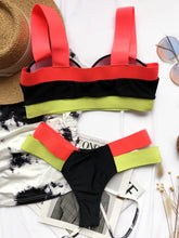 Load image into Gallery viewer, Ellolace Women's Swimsuits Sexy Swimwear Patchwork Bikini Woman Push up Biquini Neon Bikinis Swimsuit Bathing Suits 2021