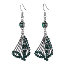 Load image into Gallery viewer, National Wind Restoring Ancient Ways Alloy Set Auger Hollow Out Fashion Ladies Earrings Jewelry