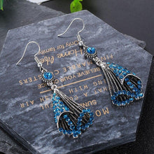Load image into Gallery viewer, National Wind Restoring Ancient Ways Alloy Set Auger Hollow Out Fashion Ladies Earrings Jewelry