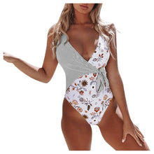 Load image into Gallery viewer, Fashion Women One Piece Swimsuit Beachwear Patchwork Swimwear