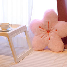 Load image into Gallery viewer, Cherry blossoms Stuffed Flower Plush Cushion Girly Room Decor Sunflower Pillow Pink Flower for Girls Bedroom Seat Pillow