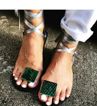 Load image into Gallery viewer, Nude Straps Rome Sandals Women Flat Sandals Women's Shoes