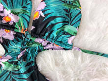 Load image into Gallery viewer, 2020 Women Summer Sexy Swimsuit Blue Print Cutout One Piece Jumpsuit