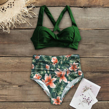 Load image into Gallery viewer, Sexy High Waist Bikini Floral Halter Plus Size Swimwear Women Swimsuit Female Bikini Set Bodysuit Bathing Suit Summer Biquini XXL