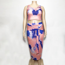 Load image into Gallery viewer, Plus Size Sexy Women 2 Piece Sets Bodycon Skirt Set Casual Clubwear Party Crop Top Wrap Skirts For Women Female Clothing