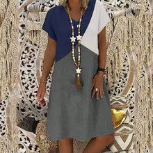 Load image into Gallery viewer, Fashion Geometric Women Casual Short Sleeve Vintage Elegant Dresses