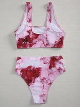 Load image into Gallery viewer, 2021 New Print Sport Bandeau Push Up Bikinis Sexy Marble Women Swimsuit High Waist Swimwear Women Bathing Suit Beach Wear