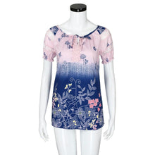 Load image into Gallery viewer, Womens Lace Blouses Summer Short Sleeve Tops Loose Shirt