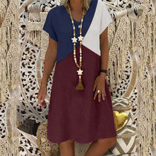 Load image into Gallery viewer, Fashion Geometric Women Casual Short Sleeve Vintage Elegant Dresses