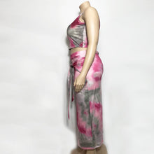 Load image into Gallery viewer, Plus Size Sexy Women 2 Piece Sets Bodycon Skirt Set Casual Clubwear Party Crop Top Wrap Skirts For Women Female Clothing