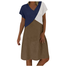 Load image into Gallery viewer, Fashion Geometric Women Casual Short Sleeve Vintage Elegant Dresses