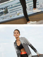 Load image into Gallery viewer, Splice Color Gym Workout Jackets Women Quick Dry Yoga Seamless Sport Fitness Coat Outwear Zipper Training Running Jacket Women's