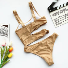Load image into Gallery viewer, Sexy Cross Bandage One Piece Hollow Out Swimsuit