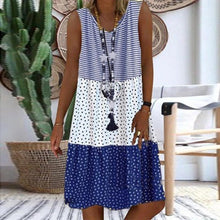 Load image into Gallery viewer, Women's Dresses Sleeveless V-neck Boho Print Midi Dress