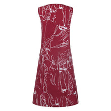 Load image into Gallery viewer, Women's Dresses Sleeveless V-neck Boho Print Midi Dress