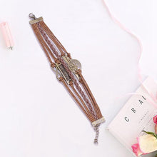 Load image into Gallery viewer, 4 Pcs/Set Charm Leather Bracelet Tree Of Life Brown Rope Bracelet Women Men Yoga Bangles Jewelry Accessories Christmas Gift