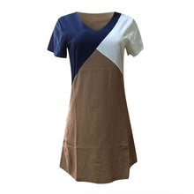 Load image into Gallery viewer, Fashion Geometric Women Casual Short Sleeve Vintage Elegant Dresses