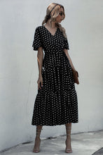 Load image into Gallery viewer, Dot Print V Neck Women Boho Style Summer Beach Long Dress