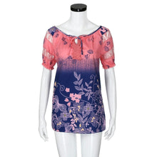 Load image into Gallery viewer, Womens Lace Blouses Summer Short Sleeve Tops Loose Shirt