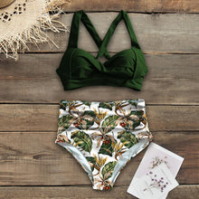 Load image into Gallery viewer, Sexy High Waist Bikini Floral Halter Plus Size Swimwear Women Swimsuit Female Bikini Set Bodysuit Bathing Suit Summer Biquini XXL