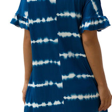 Load image into Gallery viewer, Summer Women Short Sleeve Loose Wavy Stripes Mini Dress