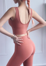 Load image into Gallery viewer, Full Cup Shockproof Sports Bra Gym Brassiere sport femme Fitness Push Up Sport Bra Yoga Tops U Back