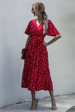 Load image into Gallery viewer, Dot Print V Neck Women Boho Style Summer Beach Long Dress