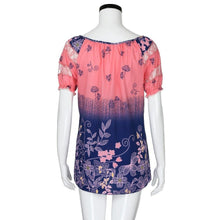 Load image into Gallery viewer, Womens Lace Blouses Summer Short Sleeve Tops Loose Shirt