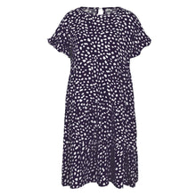 Load image into Gallery viewer, Women Loose O-neck Short Sleeve Dots Print Mini Dresses