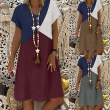 Load image into Gallery viewer, Fashion Geometric Women Casual Short Sleeve Vintage Elegant Dresses