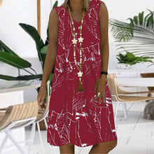 Load image into Gallery viewer, Women's Dresses Sleeveless V-neck Boho Print Midi Dress