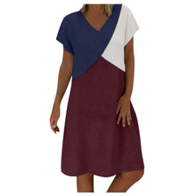 Load image into Gallery viewer, Fashion Geometric Women Casual Short Sleeve Vintage Elegant Dresses