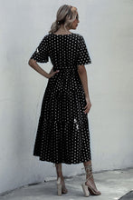 Load image into Gallery viewer, Dot Print V Neck Women Boho Style Summer Beach Long Dress