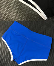 Load image into Gallery viewer, BESGO Sexy Exercise Shorts Women Slim Mini length Fold-over Waistband Pilates Running Yoga Shorts Push Up Sports Clothing