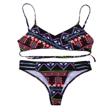 Load image into Gallery viewer, Purple Fashion Women Bohemia Push-Up Padded Bra Beach Bikini