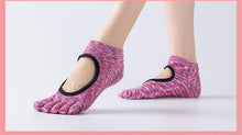 Load image into Gallery viewer, Reallion Women Backless Non-Slip Cotton Massage Sport Yoga Socks Breathable Pilates Fitness Workout Gym Yoga Socks Fingers Socks