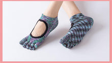 Load image into Gallery viewer, Reallion Women Backless Non-Slip Cotton Massage Sport Yoga Socks Breathable Pilates Fitness Workout Gym Yoga Socks Fingers Socks