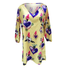 Load image into Gallery viewer, New Womens Casual Print V-Neck Short Sleeve Mini Dress