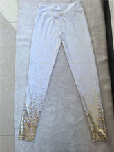 Load image into Gallery viewer, Pad Hot stamping Two Piece Suit Women Patchwork Yoga Set Sport Fitness Women Pants Leggings Push Up Yoga Pants Summer Sportswear